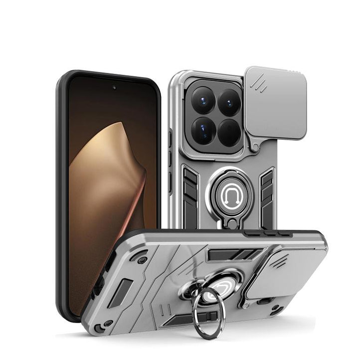 Funda para teléfono Camshield con soporte de anillo, For Redmi 15C 5G / 4G Global 171mm / Poco C85 4G, For Xiaomi 15T Pro 5G, For Xiaomi 15T 5G, For Xiaomi Poco C71 / Redmi A5 4G 171.7mm, For Xiaomi Poco X7 Pro