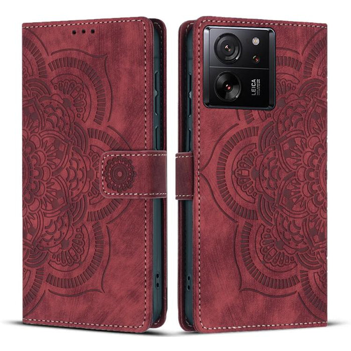 Funda para teléfono de cuero esmerilado retro con relieve de mandala, For Xiaomi 15T Pro 5G, For Xiaomi 15T 5G, For Xiaomi 14T Pro, For Xiaomi 14T, For Xiaomi Poco M6 Pro 5G / Redmi 12, For Xiaomi 13T / 13T Pro, For Xiaomi Poco X5 Pro                  ...