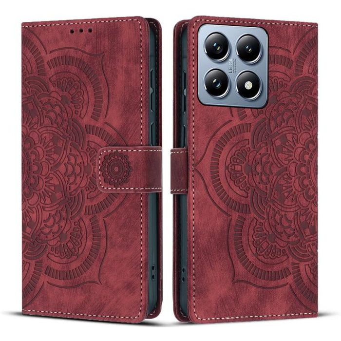 Funda para teléfono de cuero esmerilado retro con relieve de mandala, For Xiaomi 15T Pro 5G, For Xiaomi 15T 5G, For Xiaomi 14T Pro, For Xiaomi 14T, For Xiaomi Poco M6 Pro 5G / Redmi 12, For Xiaomi 13T / 13T Pro, For Xiaomi Poco X5 Pro                  ...