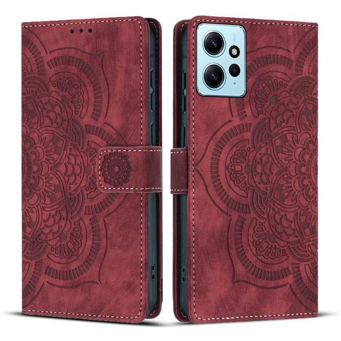 Funda para teléfono de cuero esmerilado retro con relieve de mandala, For Redmi Note 11S / 12S, For Redmi Note 12 4G, For Redmi Note 11 Pro 4G / 5G