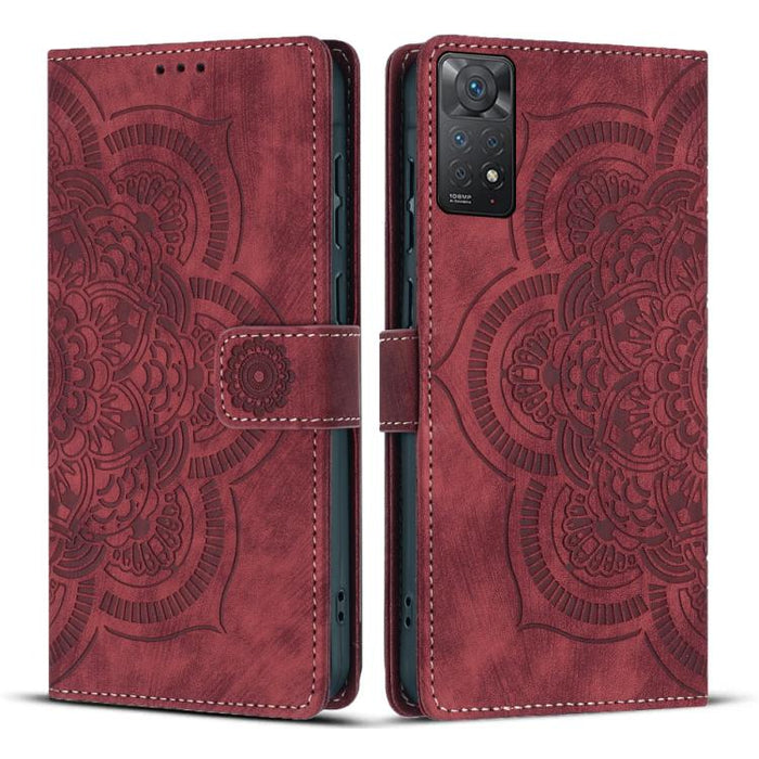 Funda para teléfono de cuero esmerilado retro con relieve de mandala, For Redmi Note 11S / 12S, For Redmi Note 12 4G, For Redmi Note 11 Pro 4G / 5G