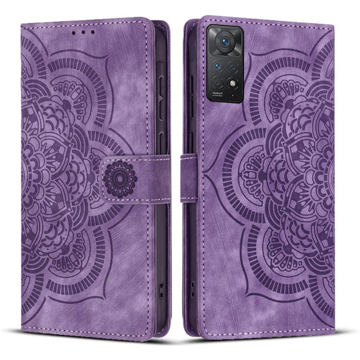 Funda para teléfono de cuero esmerilado retro con relieve de mandala, For Redmi Note 11S / 12S, For Redmi Note 12 4G, For Redmi Note 11 Pro 4G / 5G