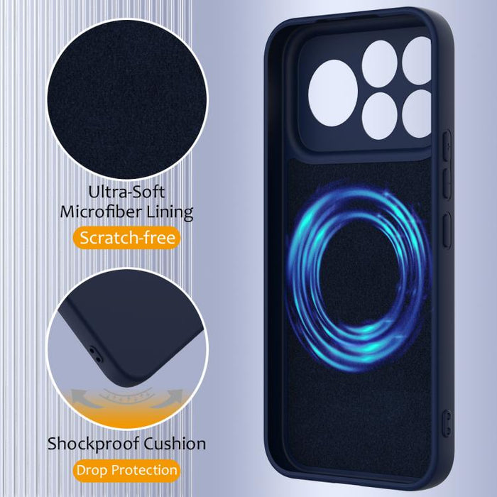 Funda de silicona a prueba de golpes MagSafe para teléfono, For Redmi K90 Pro Max / Poco F8 Ultra, For Redmi K80 Pro / Poco F7 Ultra