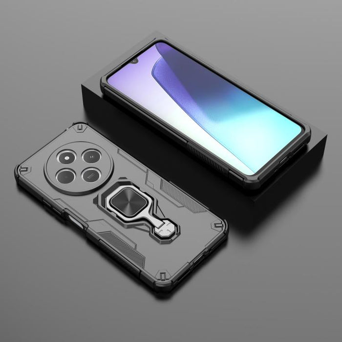 Funda híbrida de TPU y PC con soporte metálico para teléfono, For Redmi 14C 4G