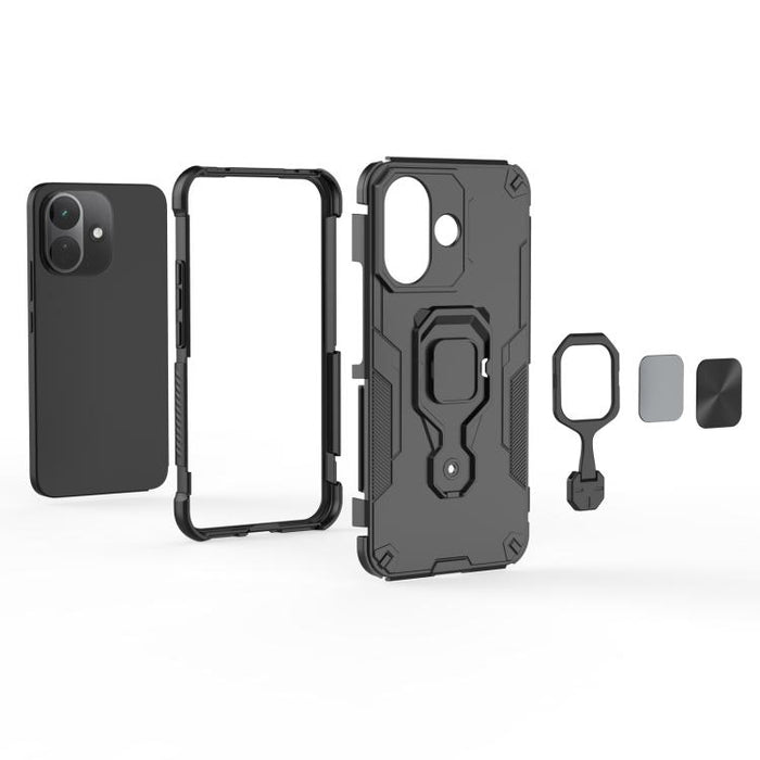 Funda híbrida de TPU y PC con soporte metálico para teléfono, For Redmi Turbo 5 Max / Poco X8 Pro Max, For Redmi Turbo 5 / Poco X8 Pro 5G, For Redmi Note 15 Pro+ 5G 163.3mm, For Redmi Note 15 5G / 4G Global 164mm, For Redmi Note 15 Pro 4G Global 163.2m...