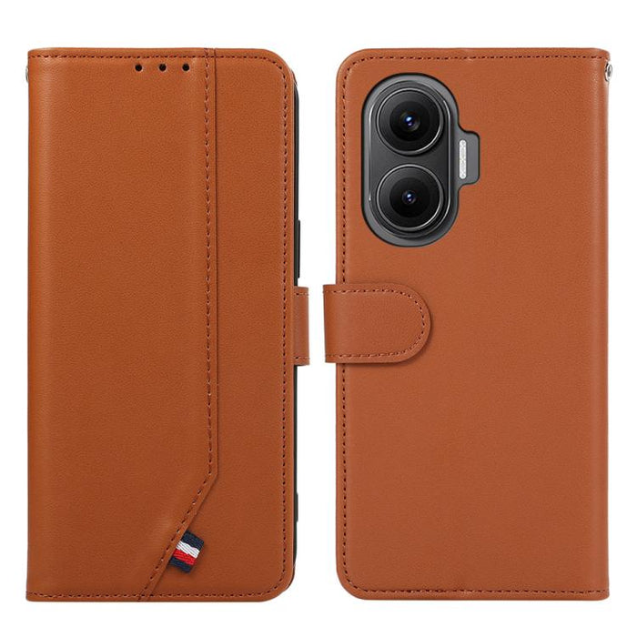 Funda para teléfono de cuero con protección RFID y textura delicada de ABEEL, For Redmi Turbo 4 Pro