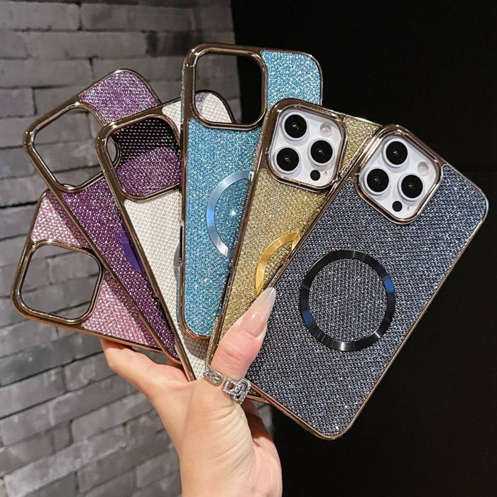 Electroplating PC Glitter Grain MagSafe Phone Case, For iPhone 13, For iPhone 12, For iPhone 12 Pro Max, For iPhone 12 Pro, For iPhone 11 Pro Max, For iPhone 11, For iPhone 11 Pro