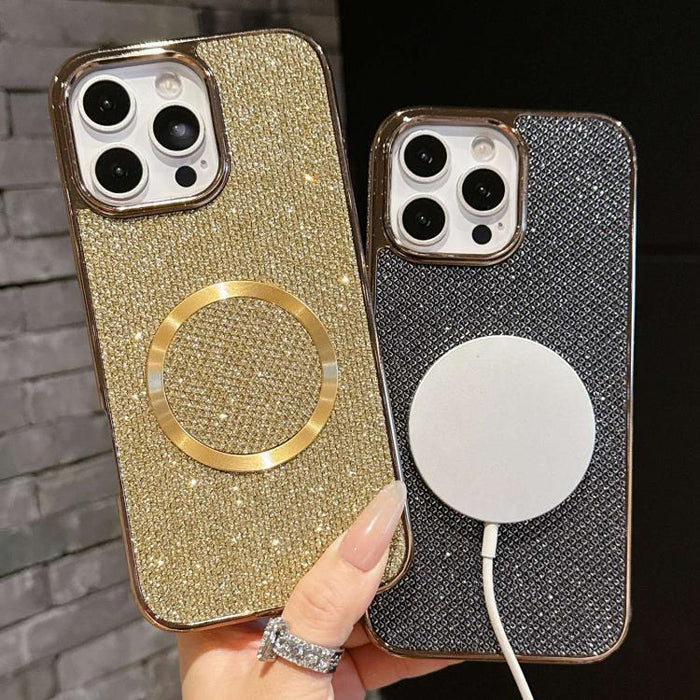 Electroplating PC Glitter Grain MagSafe Phone Case, For iPhone 13, For iPhone 12, For iPhone 12 Pro Max, For iPhone 12 Pro, For iPhone 11 Pro Max, For iPhone 11, For iPhone 11 Pro