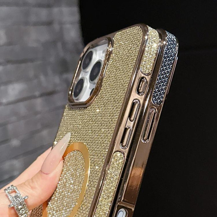 Electroplating PC Glitter Grain MagSafe Phone Case, For iPhone 13, For iPhone 12, For iPhone 12 Pro Max, For iPhone 12 Pro, For iPhone 11 Pro Max, For iPhone 11, For iPhone 11 Pro