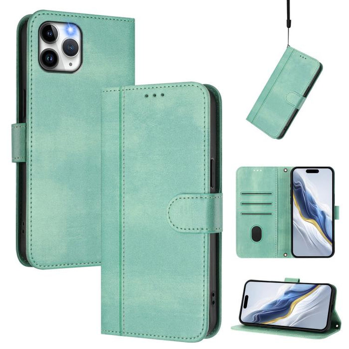 Line Splicing Buckle Retro Leather Phone Case, For iPhone 11 Pro Max, For iPhone 11, For iPhone 11 Pro, For iPhone X / XS, For iPhone XR, For iPhone XS Max, For iPhone 7 Plus / 8 Plus