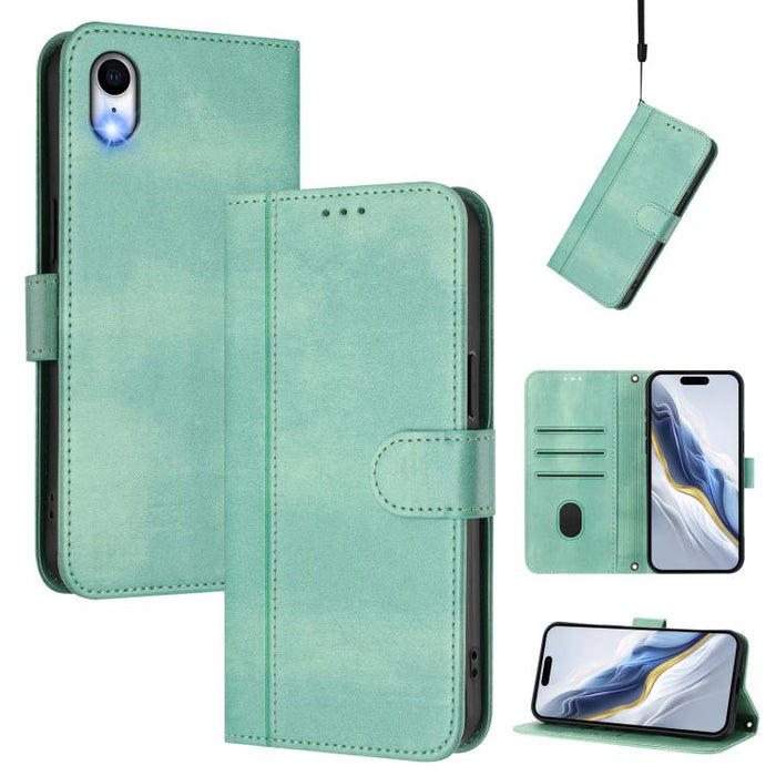 Line Splicing Buckle Retro Leather Phone Case, For iPhone 11 Pro Max, For iPhone 11, For iPhone 11 Pro, For iPhone X / XS, For iPhone XR, For iPhone XS Max, For iPhone 7 Plus / 8 Plus