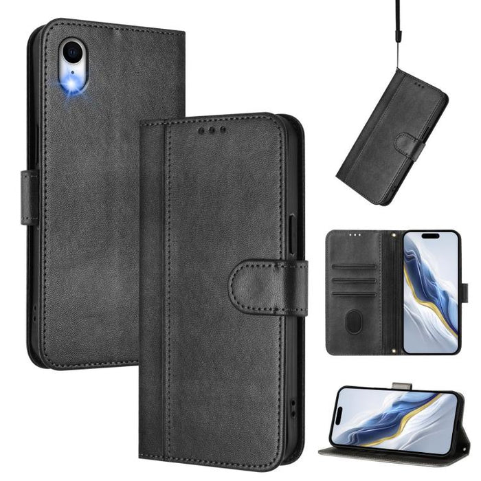 Line Splicing Buckle Retro Leather Phone Case, For iPhone 11 Pro Max, For iPhone 11, For iPhone 11 Pro, For iPhone X / XS, For iPhone XR, For iPhone XS Max, For iPhone 7 Plus / 8 Plus