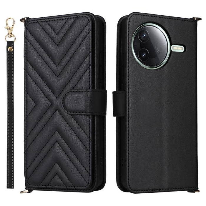Funda multifuncional de piel para teléfono con 6 ranuras para tarjetas y correa para la muñeca., For Redmi A7 Pro 171mm / Poco C85x 5G, For Redmi Turbo 5 Max / Poco X8 Pro Max, For Redmi Turbo 5 5G / Poco X8 Pro 5G                                      ...