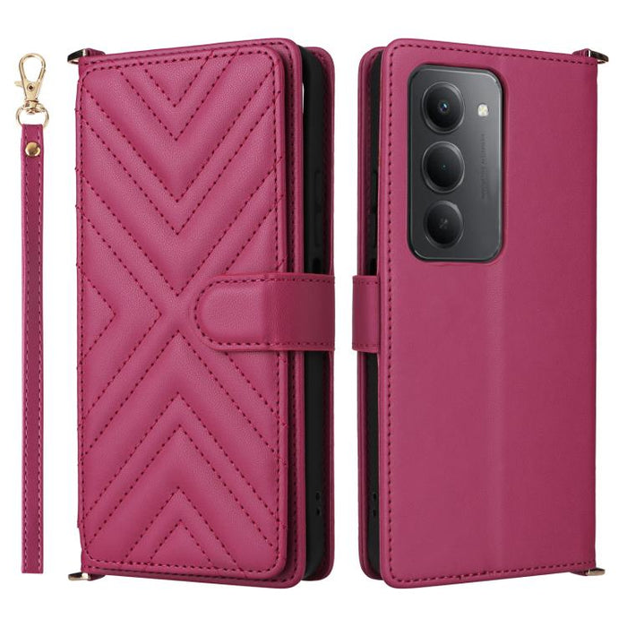 Funda multifuncional de piel para teléfono con 6 ranuras para tarjetas y correa para la muñeca., For Redmi A7 Pro 171mm / Poco C85x 5G, For Redmi Turbo 5 Max / Poco X8 Pro Max, For Redmi Turbo 5 5G / Poco X8 Pro 5G                                      ...