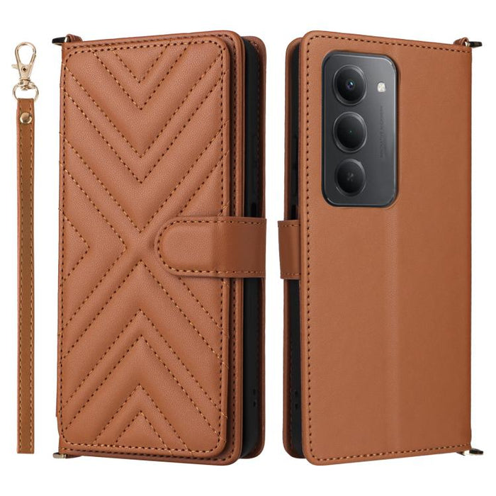 Funda multifuncional de piel para teléfono con 6 ranuras para tarjetas y correa para la muñeca., For Redmi A7 Pro 171mm / Poco C85x 5G, For Redmi Turbo 5 Max / Poco X8 Pro Max, For Redmi Turbo 5 5G / Poco X8 Pro 5G                                      ...