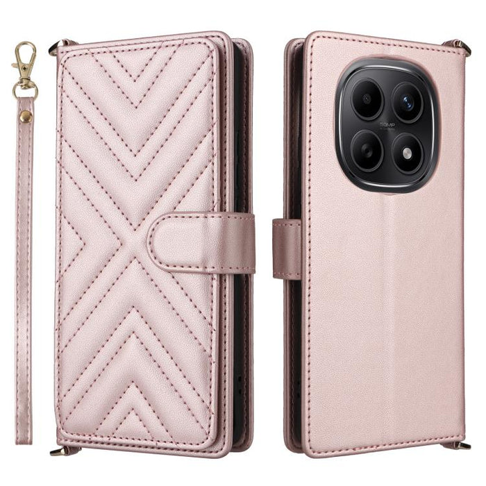 Funda multifuncional de piel para teléfono con 6 ranuras para tarjetas y correa para la muñeca., For Redmi A7 Pro 171mm / Poco C85x 5G, For Redmi Turbo 5 Max / Poco X8 Pro Max, For Redmi Turbo 5 5G / Poco X8 Pro 5G                                      ...
