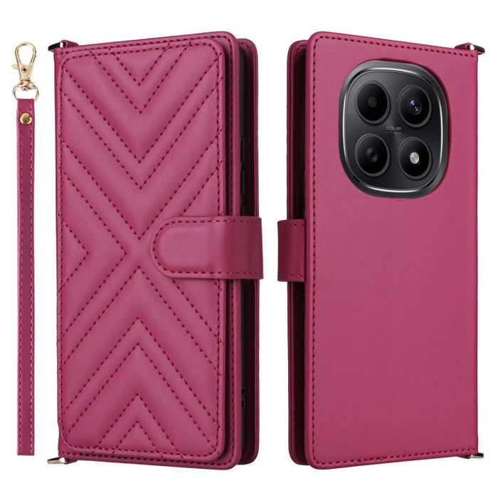 Funda multifuncional de piel para teléfono con 6 ranuras para tarjetas y correa para la muñeca., For Redmi A7 Pro 171mm / Poco C85x 5G, For Redmi Turbo 5 Max / Poco X8 Pro Max, For Redmi Turbo 5 5G / Poco X8 Pro 5G                                      ...