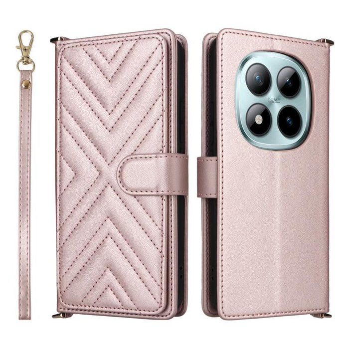 Funda multifuncional de piel para teléfono con 6 ranuras para tarjetas y correa para la muñeca., For Redmi A7 Pro 171mm / Poco C85x 5G, For Redmi Turbo 5 Max / Poco X8 Pro Max, For Redmi Turbo 5 5G / Poco X8 Pro 5G                                      ...