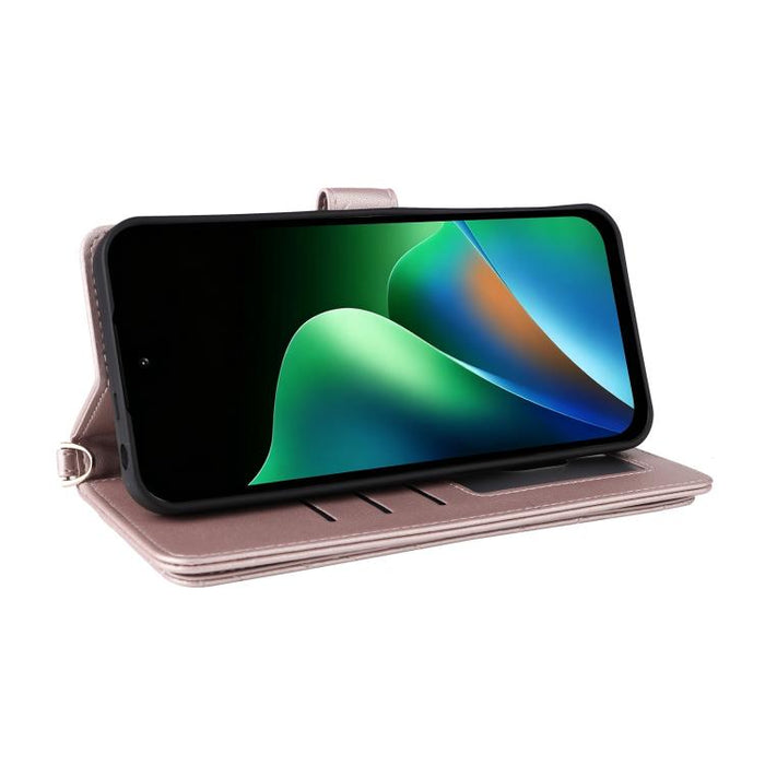 Funda multifuncional de piel para teléfono con 6 ranuras para tarjetas y correa para la muñeca., For Redmi A7 Pro 171mm / Poco C85x 5G, For Redmi Turbo 5 Max / Poco X8 Pro Max, For Redmi Turbo 5 5G / Poco X8 Pro 5G                                      ...