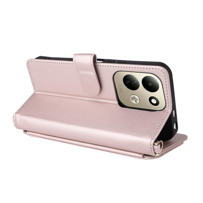 Funda multifuncional de piel para teléfono con 6 ranuras para tarjetas y correa para la muñeca., For Redmi A7 Pro 171mm / Poco C85x 5G, For Redmi Turbo 5 Max / Poco X8 Pro Max, For Redmi Turbo 5 5G / Poco X8 Pro 5G                                      ...