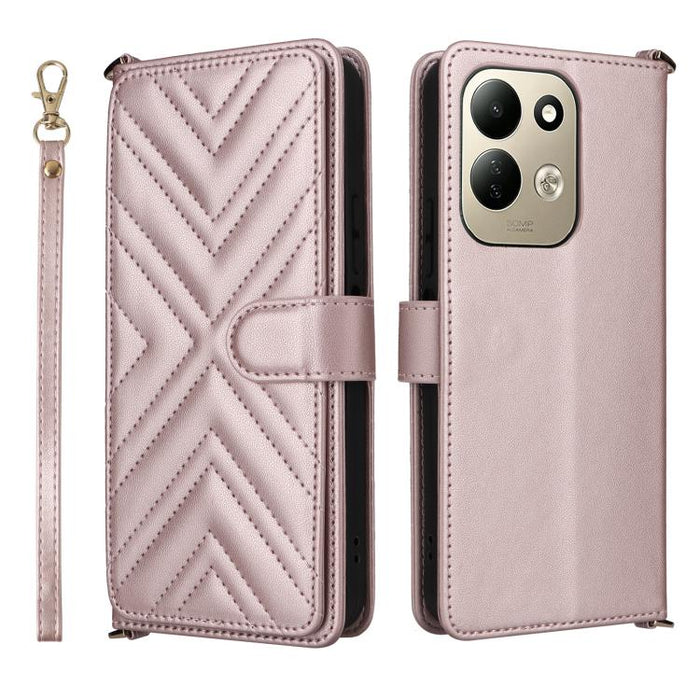 Funda multifuncional de piel para teléfono con 6 ranuras para tarjetas y correa para la muñeca., For Redmi A7 Pro 171mm / Poco C85x 5G, For Redmi Turbo 5 Max / Poco X8 Pro Max, For Redmi Turbo 5 5G / Poco X8 Pro 5G                                      ...