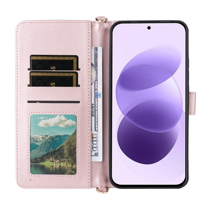 Funda multifuncional de piel para teléfono con 6 ranuras para tarjetas y correa para la muñeca., For Redmi A7 Pro 171mm / Poco C85x 5G, For Redmi Turbo 5 Max / Poco X8 Pro Max, For Redmi Turbo 5 5G / Poco X8 Pro 5G                                      ...
