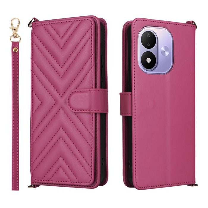 Funda multifuncional de piel para teléfono con 6 ranuras para tarjetas y correa para la muñeca., For Redmi A7 Pro 171mm / Poco C85x 5G, For Redmi Turbo 5 Max / Poco X8 Pro Max, For Redmi Turbo 5 5G / Poco X8 Pro 5G                                      ...