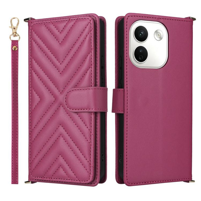Funda multifuncional de piel para teléfono con 6 ranuras para tarjetas y correa para la muñeca., For Redmi A7 Pro 171mm / Poco C85x 5G, For Redmi Turbo 5 Max / Poco X8 Pro Max, For Redmi Turbo 5 5G / Poco X8 Pro 5G                                      ...
