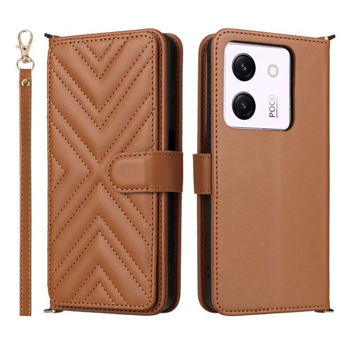 Funda multifuncional de piel para teléfono con 6 ranuras para tarjetas y correa para la muñeca., For Xiaomi Poco M7 4G 171mm, For Xiaomi Poco F7 Pro 5G / F7 Ultra, For Xiaomi 15 Ultra, For Xiaomi Poco X7 Pro 5G / Redmi Turbo 4, For Xiaomi Poco M7 Pro 5G