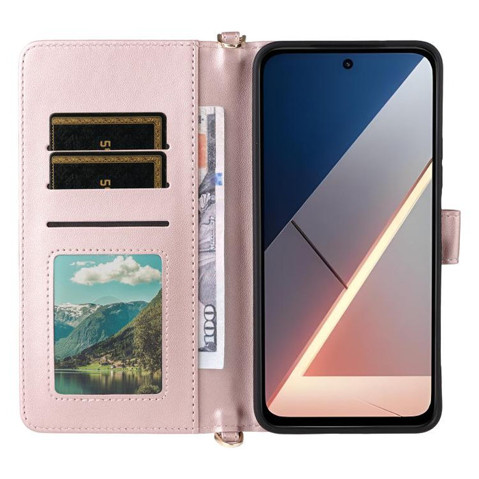 Funda multifuncional de piel para teléfono con 6 ranuras para tarjetas y correa para la muñeca., For Xiaomi Poco M7 4G 171mm, For Xiaomi Poco F7 Pro 5G / F7 Ultra, For Xiaomi 15 Ultra, For Xiaomi Poco X7 Pro 5G / Redmi Turbo 4, For Xiaomi Poco M7 Pro 5G