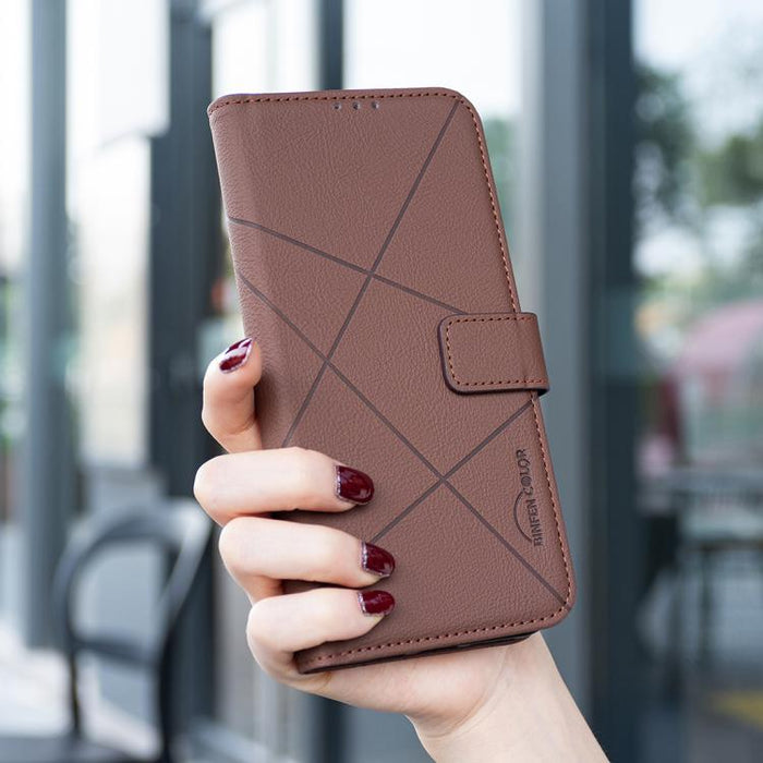 Funda de cuero para teléfono con estampado geométrico y protección RFID, For Redmi Note 14 4G 16.25mm, For Redmi Note 14 Pro 5G / 14 Pro+ 5G, For Redmi A3, For Redmi Note 13 Pro 4G, For Redmi Note 13 4G, For Redmi K70E, For Redmi Note 13 5G, For Redmi ...