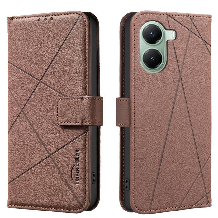 Funda de cuero para teléfono con estampado geométrico y protección RFID, For Redmi Note 14 4G 16.25mm, For Redmi Note 14 Pro 5G / 14 Pro+ 5G, For Redmi A3, For Redmi Note 13 Pro 4G, For Redmi Note 13 4G, For Redmi K70E, For Redmi Note 13 5G, For Redmi ...