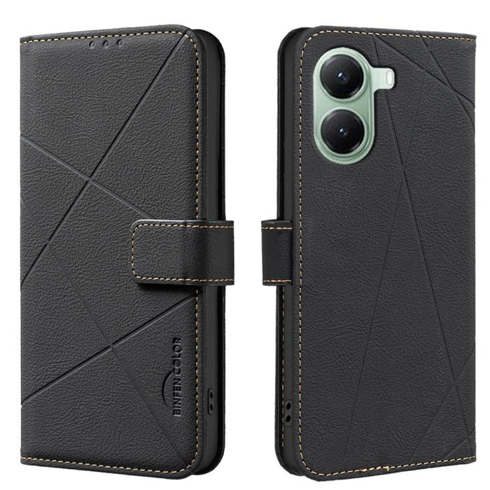 Funda de cuero para teléfono con estampado geométrico y protección RFID, For Redmi Note 14 4G 16.25mm, For Redmi Note 14 Pro 5G / 14 Pro+ 5G, For Redmi A3, For Redmi Note 13 Pro 4G, For Redmi Note 13 4G, For Redmi K70E, For Redmi Note 13 5G, For Redmi ...