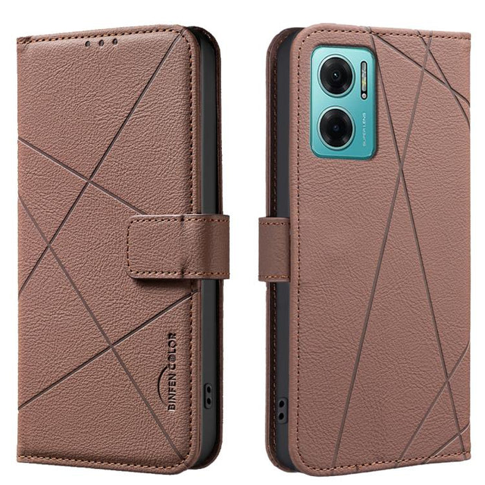 Funda de cuero para teléfono con estampado geométrico y protección RFID, For Redmi 12C, For Redmi Note 12 Pro+ Global, For Redmi Note 12 Pro 5G Global, For Redmi Note 12 5G Global, For Redmi Note 11 Pro / 11 Pro 5G Global, For Redmi 10 2022 / Note 11 4...