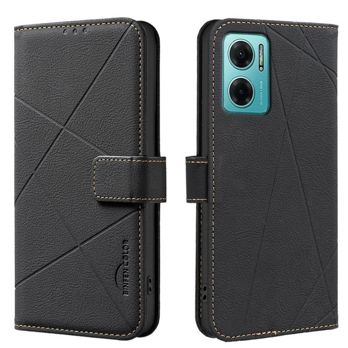 Funda de cuero para teléfono con estampado geométrico y protección RFID, For Redmi 12C, For Redmi Note 12 Pro+ Global, For Redmi Note 12 Pro 5G Global, For Redmi Note 12 5G Global, For Redmi Note 11 Pro / 11 Pro 5G Global, For Redmi 10 2022 / Note 11 4...