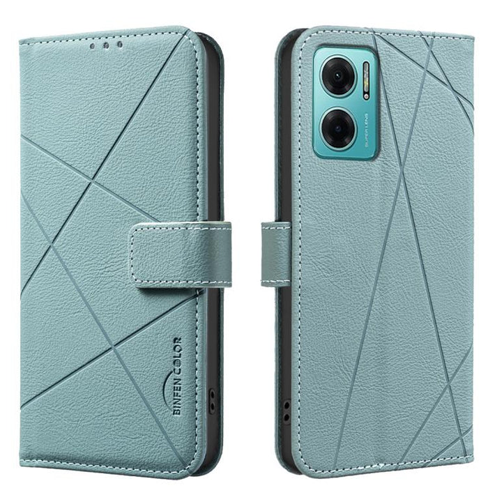 Funda de cuero para teléfono con estampado geométrico y protección RFID, For Redmi 12C, For Redmi Note 12 Pro+ Global, For Redmi Note 12 Pro 5G Global, For Redmi Note 12 5G Global, For Redmi Note 11 Pro / 11 Pro 5G Global, For Redmi 10 2022 / Note 11 4...