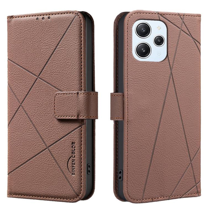 Funda de cuero para teléfono con estampado geométrico y protección RFID, For Redmi 12C, For Redmi Note 12 Pro+ Global, For Redmi Note 12 Pro 5G Global, For Redmi Note 12 5G Global, For Redmi Note 11 Pro / 11 Pro 5G Global, For Redmi 10 2022 / Note 11 4...