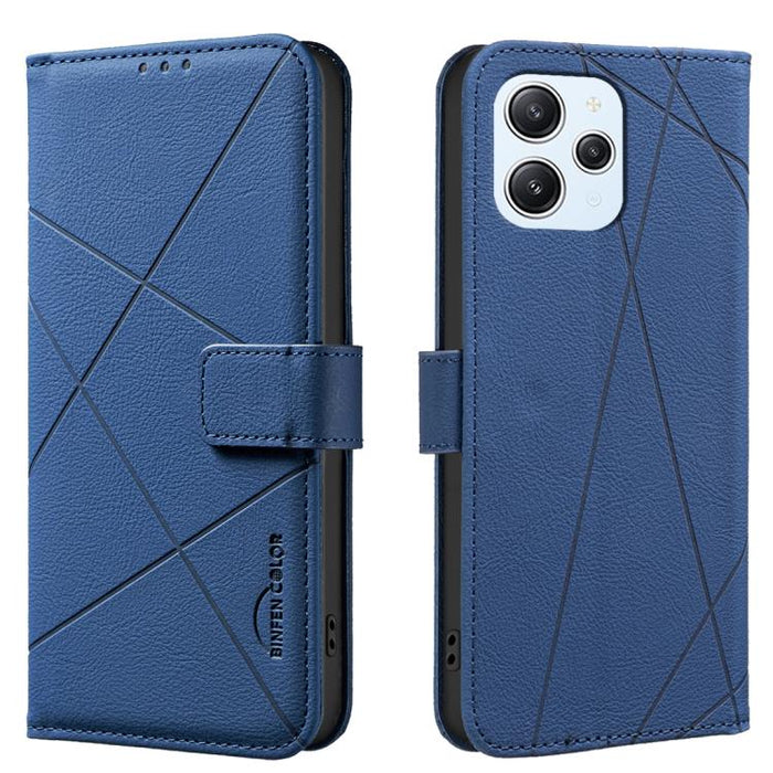 Funda de cuero para teléfono con estampado geométrico y protección RFID, For Redmi 12C, For Redmi Note 12 Pro+ Global, For Redmi Note 12 Pro 5G Global, For Redmi Note 12 5G Global, For Redmi Note 11 Pro / 11 Pro 5G Global, For Redmi 10 2022 / Note 11 4...