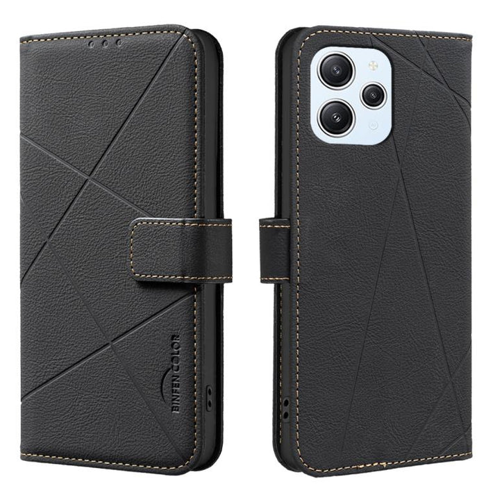 Funda de cuero para teléfono con estampado geométrico y protección RFID, For Redmi 12C, For Redmi Note 12 Pro+ Global, For Redmi Note 12 Pro 5G Global, For Redmi Note 12 5G Global, For Redmi Note 11 Pro / 11 Pro 5G Global, For Redmi 10 2022 / Note 11 4...