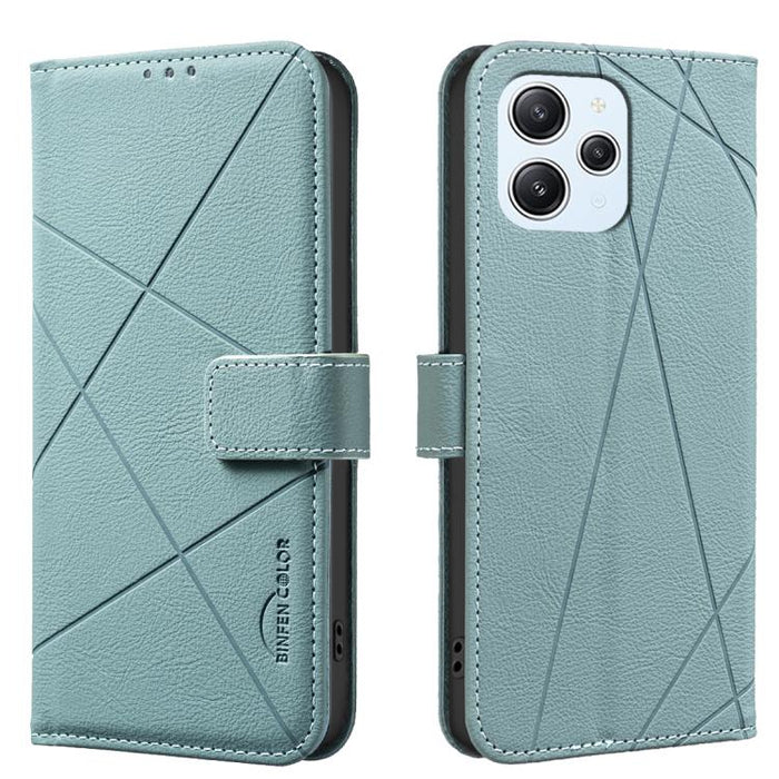Funda de cuero para teléfono con estampado geométrico y protección RFID, For Redmi 12C, For Redmi Note 12 Pro+ Global, For Redmi Note 12 Pro 5G Global, For Redmi Note 12 5G Global, For Redmi Note 11 Pro / 11 Pro 5G Global, For Redmi 10 2022 / Note 11 4...