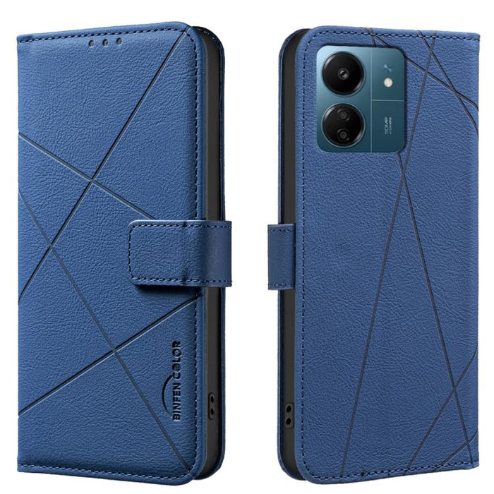 Funda de cuero para teléfono con estampado geométrico y protección RFID, For Redmi Note 14 4G 16.25mm, For Redmi Note 14 Pro 5G / 14 Pro+ 5G, For Redmi A3, For Redmi Note 13 Pro 4G, For Redmi Note 13 4G, For Redmi K70E, For Redmi Note 13 5G, For Redmi ...