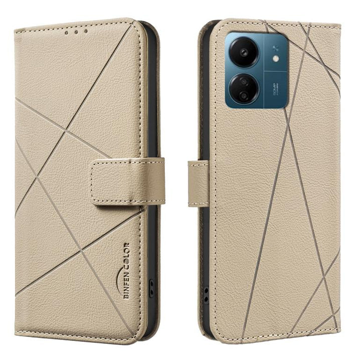 Funda de cuero para teléfono con estampado geométrico y protección RFID, For Redmi Note 14 4G 16.25mm, For Redmi Note 14 Pro 5G / 14 Pro+ 5G, For Redmi A3, For Redmi Note 13 Pro 4G, For Redmi Note 13 4G, For Redmi K70E, For Redmi Note 13 5G, For Redmi ...