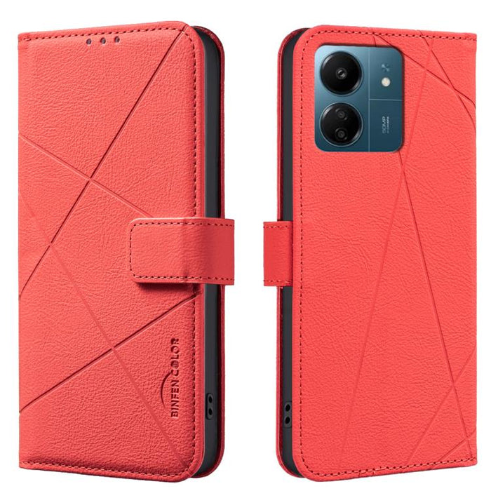 Funda de cuero para teléfono con estampado geométrico y protección RFID, For Redmi Note 14 4G 16.25mm, For Redmi Note 14 Pro 5G / 14 Pro+ 5G, For Redmi A3, For Redmi Note 13 Pro 4G, For Redmi Note 13 4G, For Redmi K70E, For Redmi Note 13 5G, For Redmi ...