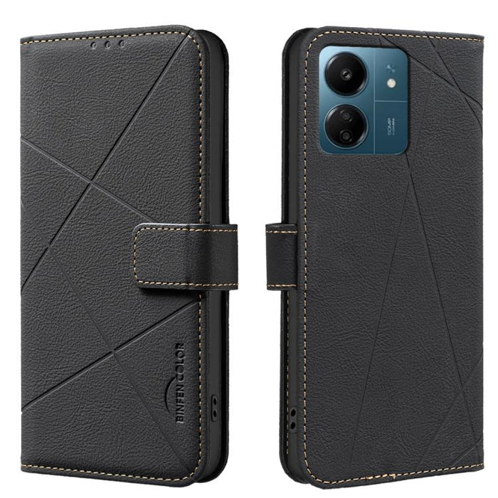 Funda de cuero para teléfono con estampado geométrico y protección RFID, For Redmi Note 14 4G 16.25mm, For Redmi Note 14 Pro 5G / 14 Pro+ 5G, For Redmi A3, For Redmi Note 13 Pro 4G, For Redmi Note 13 4G, For Redmi K70E, For Redmi Note 13 5G, For Redmi ...
