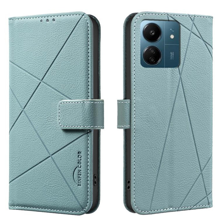 Funda de cuero para teléfono con estampado geométrico y protección RFID, For Redmi Note 14 4G 16.25mm, For Redmi Note 14 Pro 5G / 14 Pro+ 5G, For Redmi A3, For Redmi Note 13 Pro 4G, For Redmi Note 13 4G, For Redmi K70E, For Redmi Note 13 5G, For Redmi ...