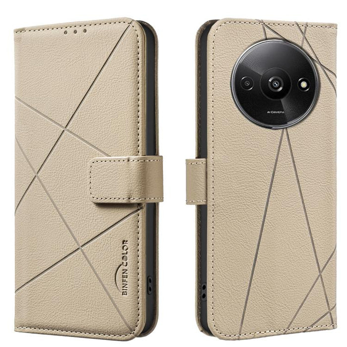 Funda de cuero para teléfono con estampado geométrico y protección RFID, For Redmi Note 14 4G 16.25mm, For Redmi Note 14 Pro 5G / 14 Pro+ 5G, For Redmi A3, For Redmi Note 13 Pro 4G, For Redmi Note 13 4G, For Redmi K70E, For Redmi Note 13 5G, For Redmi ...