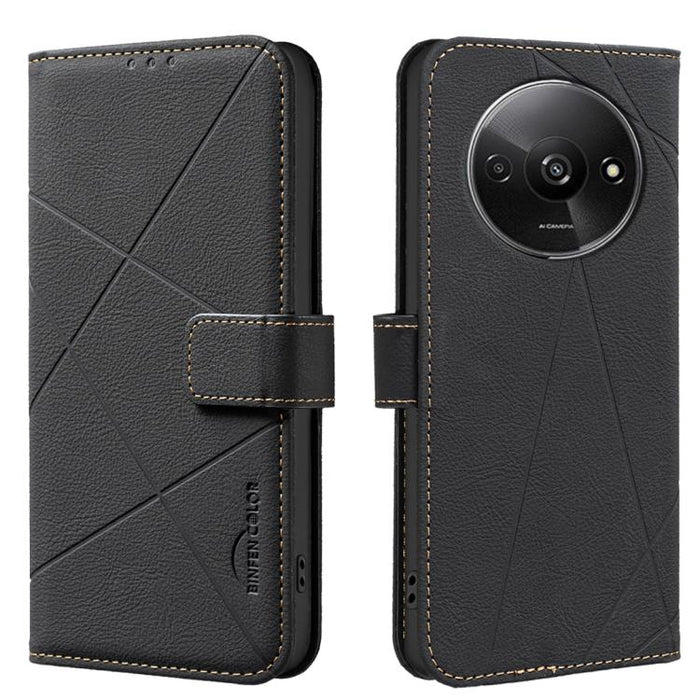 Funda de cuero para teléfono con estampado geométrico y protección RFID, For Redmi Note 14 4G 16.25mm, For Redmi Note 14 Pro 5G / 14 Pro+ 5G, For Redmi A3, For Redmi Note 13 Pro 4G, For Redmi Note 13 4G, For Redmi K70E, For Redmi Note 13 5G, For Redmi ...