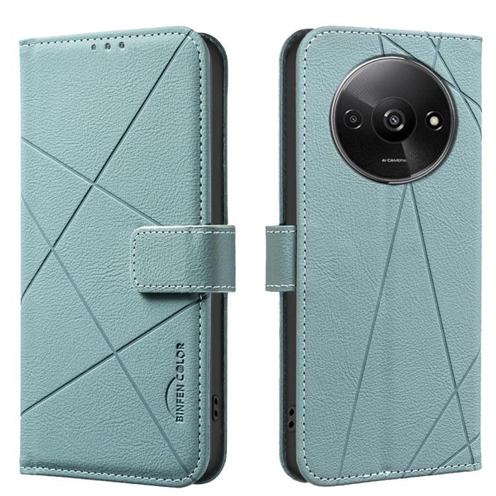 Funda de cuero para teléfono con estampado geométrico y protección RFID, For Redmi Note 14 4G 16.25mm, For Redmi Note 14 Pro 5G / 14 Pro+ 5G, For Redmi A3, For Redmi Note 13 Pro 4G, For Redmi Note 13 4G, For Redmi K70E, For Redmi Note 13 5G, For Redmi ...