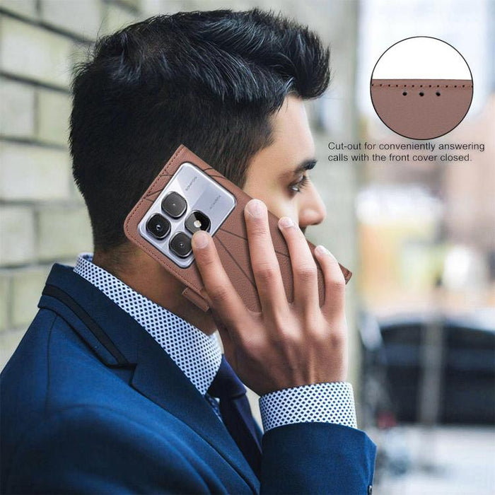 Funda de cuero para teléfono con estampado geométrico y protección RFID, For Redmi 12C, For Redmi Note 12 Pro+ Global, For Redmi Note 12 Pro 5G Global, For Redmi Note 12 5G Global, For Redmi Note 11 Pro / 11 Pro 5G Global, For Redmi 10 2022 / Note 11 4...