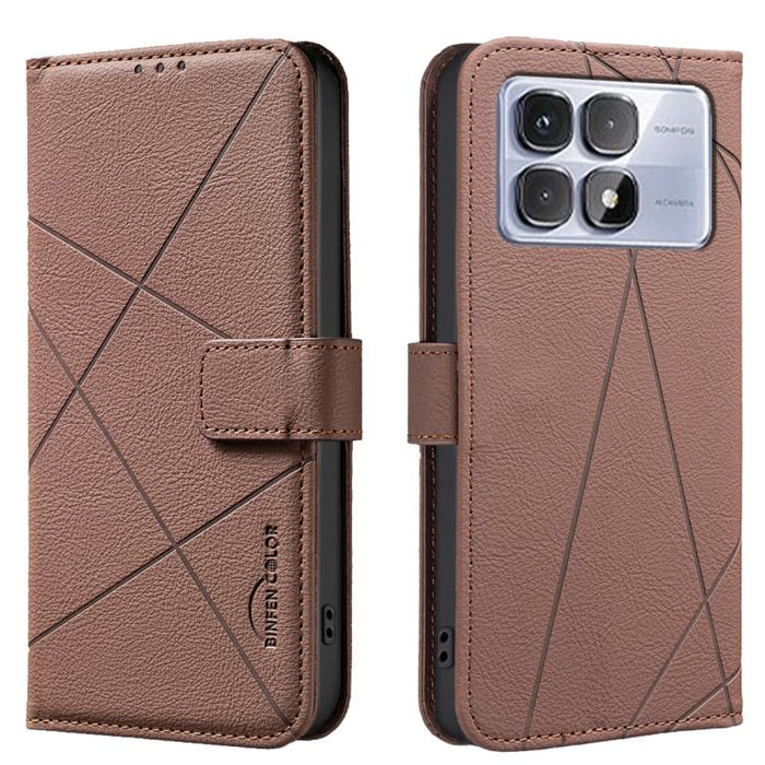 Funda de cuero para teléfono con estampado geométrico y protección RFID, For Redmi 12C, For Redmi Note 12 Pro+ Global, For Redmi Note 12 Pro 5G Global, For Redmi Note 12 5G Global, For Redmi Note 11 Pro / 11 Pro 5G Global, For Redmi 10 2022 / Note 11 4...